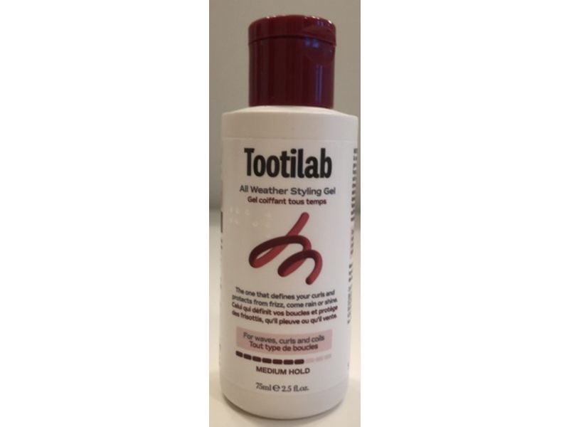 Tootilab All Weather Styling Gel, Medium Hold, 2.5 fl oz/75 mL
