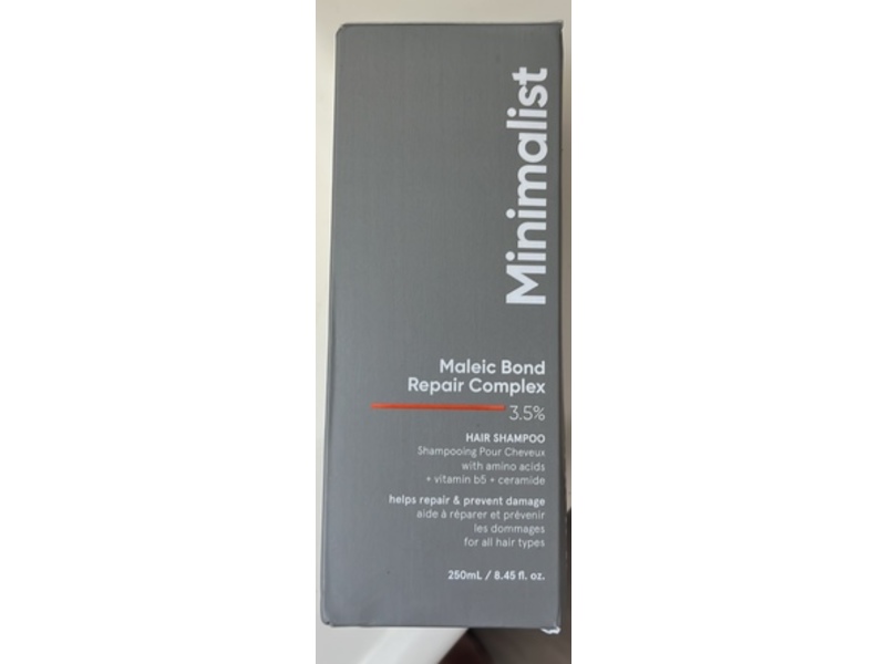 Minimalist Hair Shampoo, Maleic Bond Repair Complex, 8.45 fl oz/250 mL