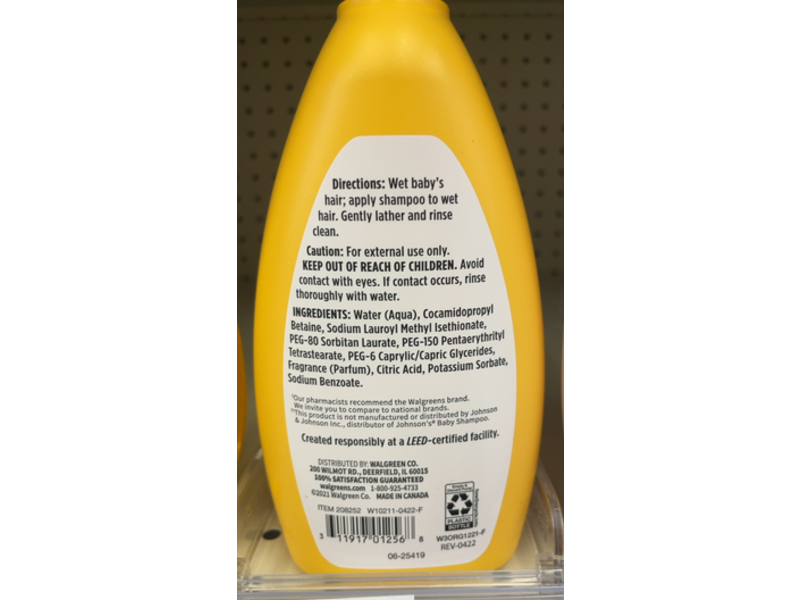 Walgreens Baby Shampoo, 13.6 fl oz/400 mL