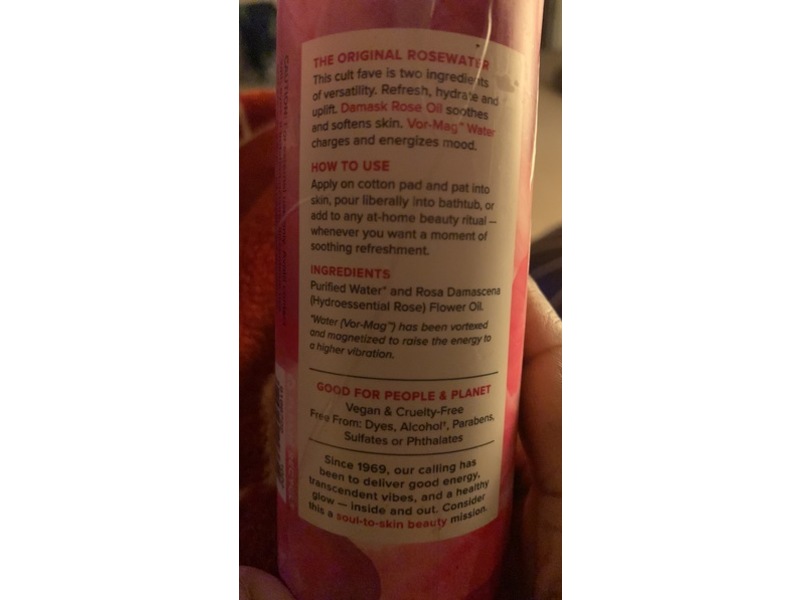 Heritage Store Face Mist, Rosewater, 8 fl oz/237 mL, Pack Of 3