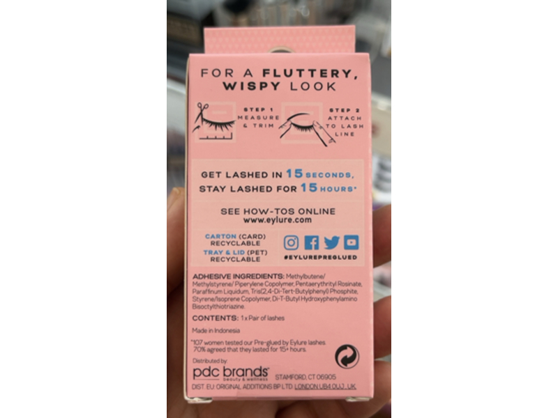 Eylure London Pre - Glued Wispy Light lashes, 117, 1 Pair