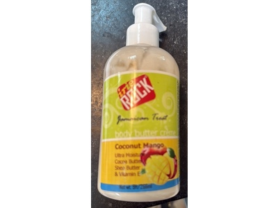 Irie Rock Body Butter Creme, Coconut Mango, 5 fl oz/266 mL