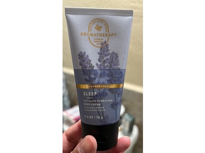 Bath & Body Works Aromatherapy Sleep Ultimate Hydration Body Cream, Lavender + Vanilla, 2.5 oz/70 g