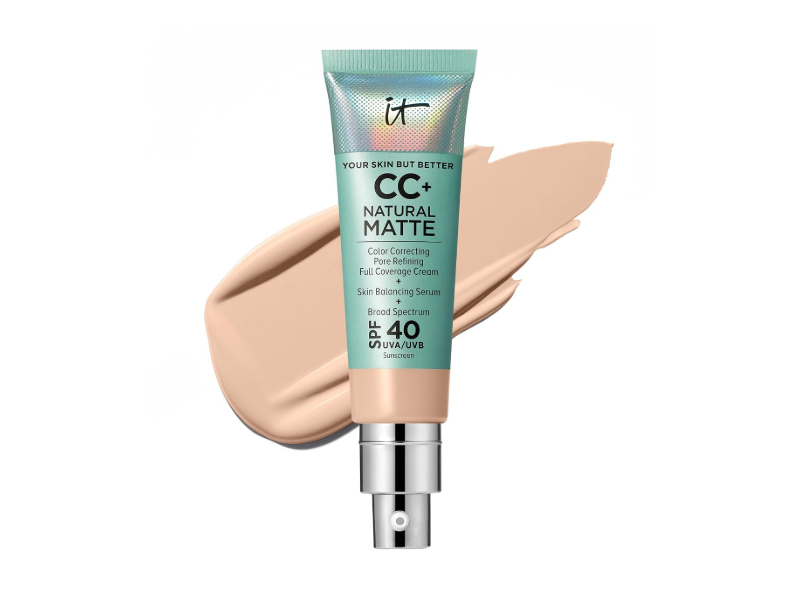 it Cosmetics CC+ Natural Matte Foundation, SPF 40, Fair Light, 1.08 oz