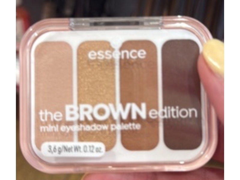 Essence Mini Eyeshadow Palette, The Brown Edition, 0.12 oz/3.6 g