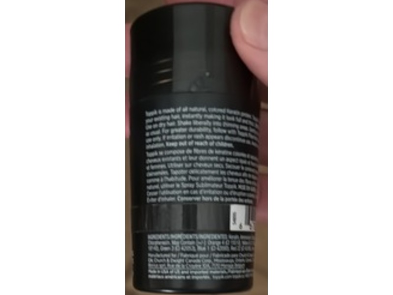 Toppik Hair Building Fiber, Black, 0.42 fl oz/12 g