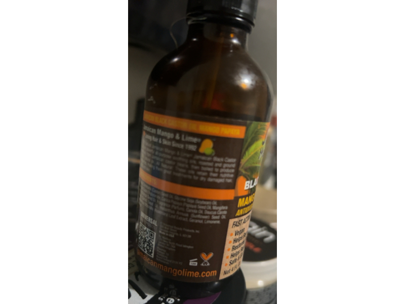 Jamaican Mango & Lime Black Castor Oil, Mango Papaya, 4 fl oz/118 mL