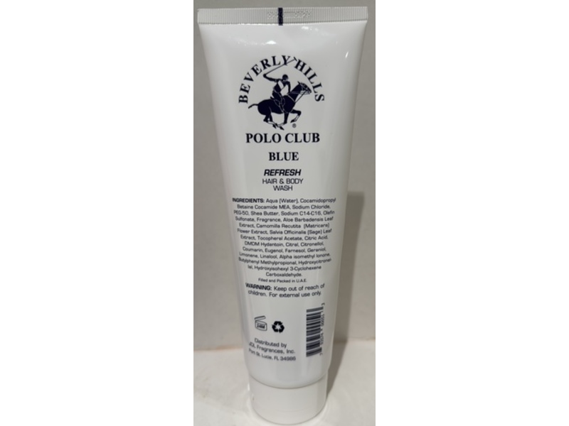 Beverly Hills Polo Club Hair & Body Wash, Blue, 8 fl oz/250 mL