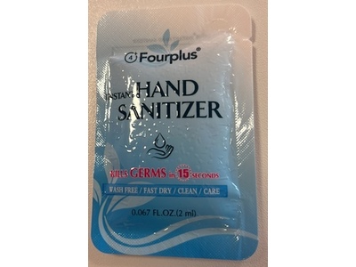 Fourplus Instant Hand Sanitizer, 0.067 fl oz/2 mL