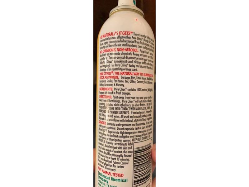 Pure Citrus Air Freshener, Orange, 4 oz/113 g