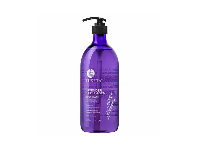 Luseta Body Wash, Lavender and Collagen, 33.8oz/1 L