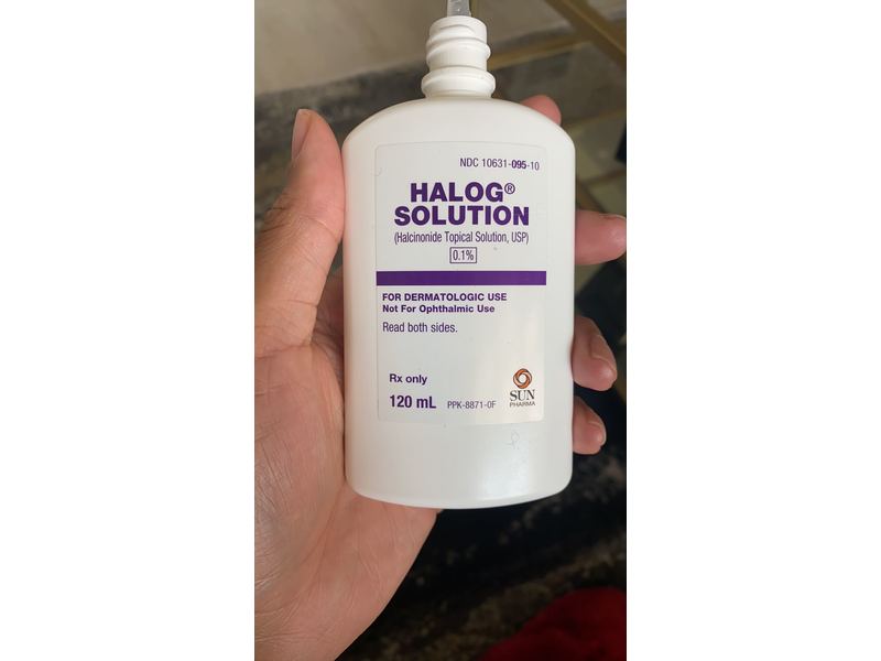 Halog Solution (halcinonide topical solution USP) 0.1%, 120 mL Sun Pharmaceuticals Industries, Inc (RX)