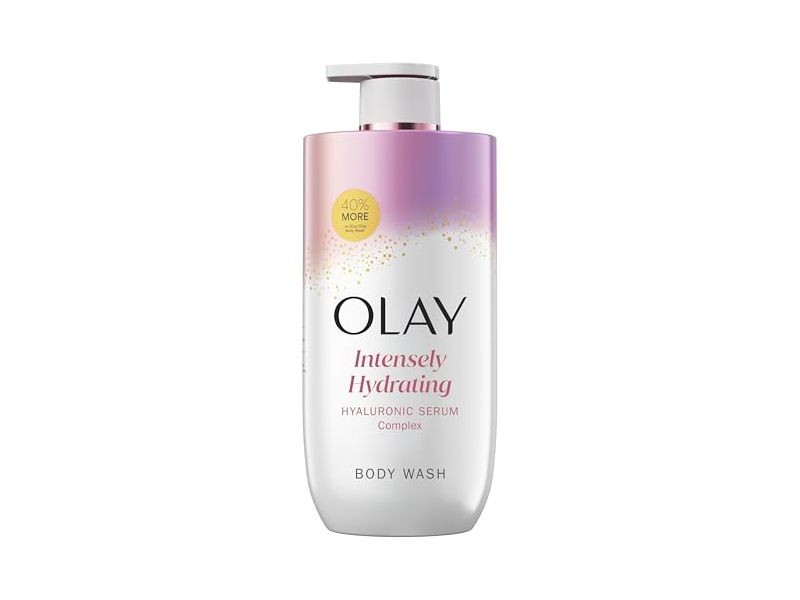 Olay Intensely Hydrating Body Wash, Hyaluronic Serum Complex, 28 fl oz/828 mL