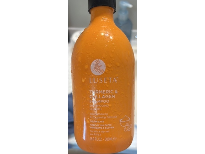 Luseta Strengthening & Thickening Shampoo, Turmeric & Collagen, 16.9 fl oz/500 mL