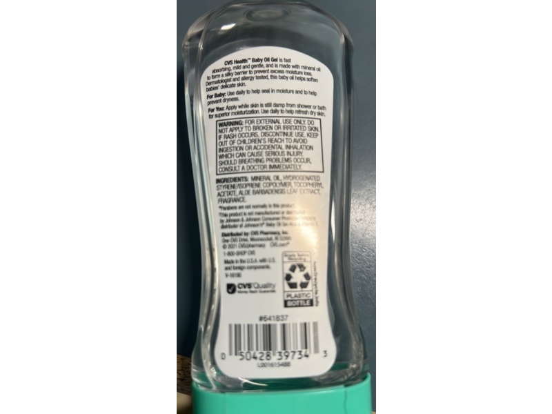 CVS Health Baby Oil Gel, 6.5 fl oz/192 mL