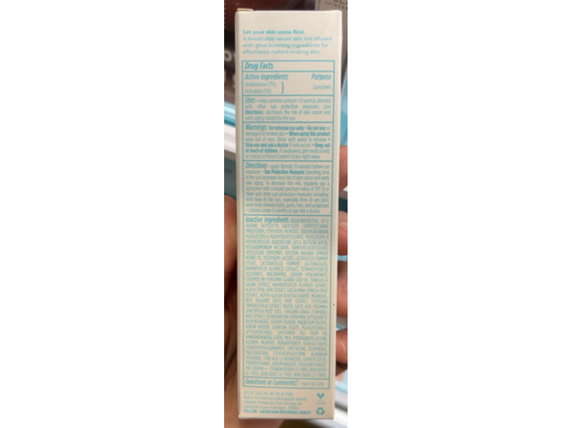 Tula Skin Care Radiant Skin Brightening Serum, 12 Sand, SPF 30, 1.0 fl oz/30 mL