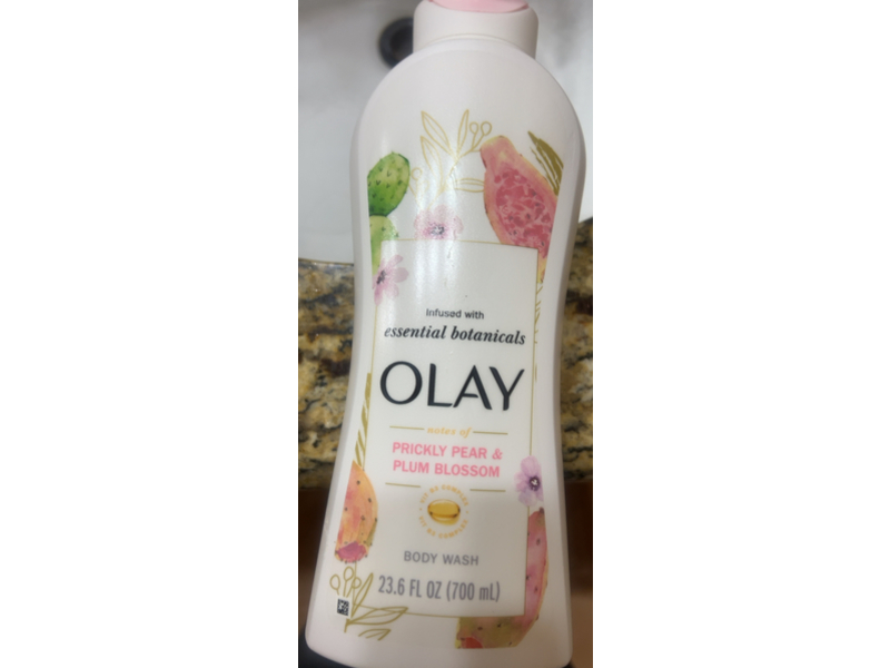 Olay Essential Botanicals Body Wash, Prickly Pear & Plum Blossom, 23.6 fl oz/700mL