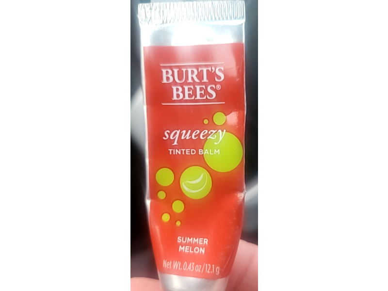 Burt's Bees Squeezy Tinted Balm, Summer Melon, 0.43 oz/12.1 g