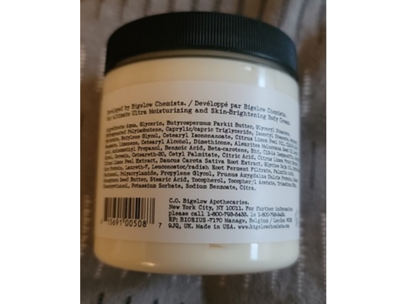 C.O. Bigelow Moisturizing Body Cream, Lemon, 8 oz/228 g