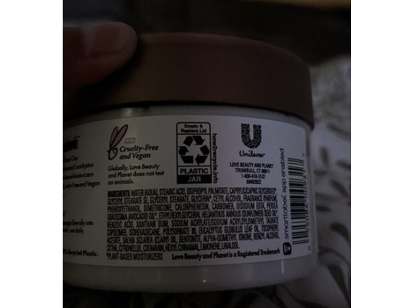 Love Beauty & Planet Beloved Body Cream, Green Clay + Eucalyptus, 10 oz