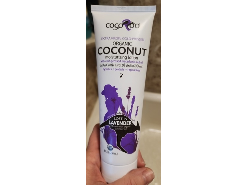 CocoRoo Organic Coconut Moisturizing Lotion, Lost In Lavender, 8 fl oz/236 mL