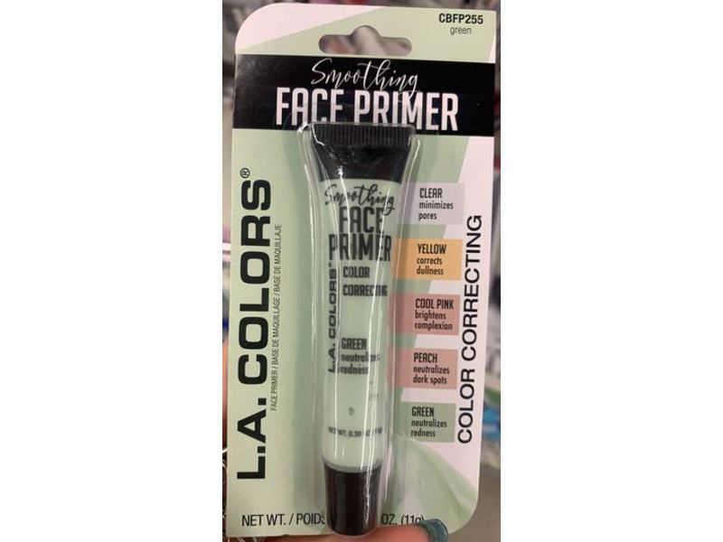 L.A. Colors Smoothing Face Primer Color Correcting, Green, 0.39 oz/11 g