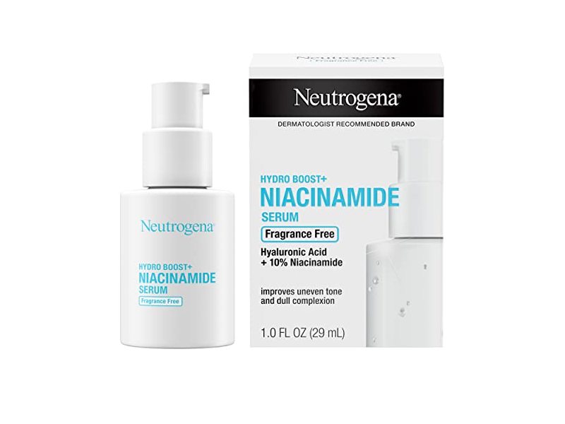 Neutrogena Hydro Boost+ 10% Niacinamide Serum, Fragrance Free, 1 fl oz/29 mL