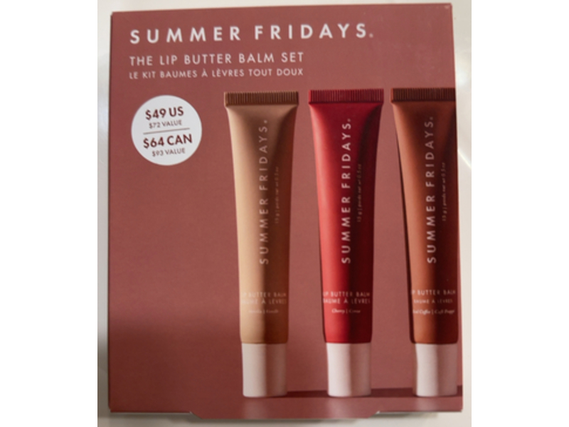 Summer Fridays The Lip Butter Balm Set, Cherry, Vanilla, Iced Coffee