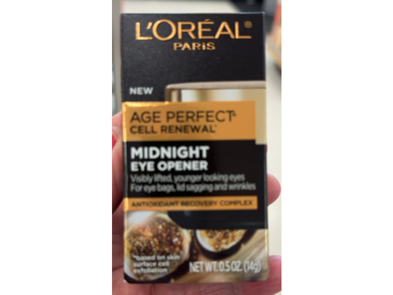 L'Oreal Paris Age Perfect Cell Renewal Midnight Eye Opener Cream, 0.5 oz/14 g
