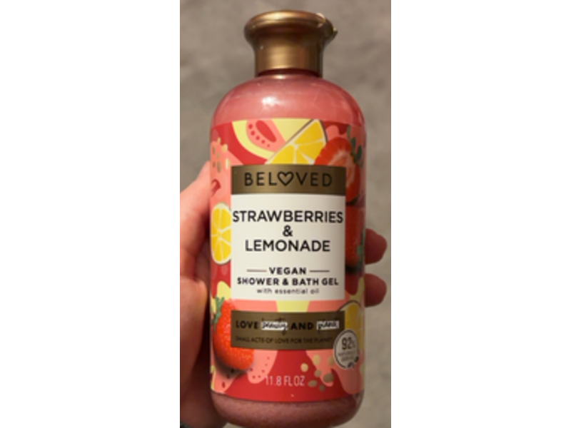 Beloved Shower & Bath Gel, Strawberries & Lemonade, 11.8 fl oz