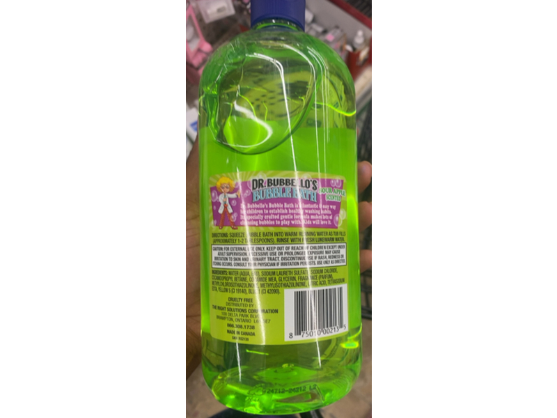 Dr Bubbello's Bubble Bath, Sour Apple Scent, 33.8 fl oz/1 L