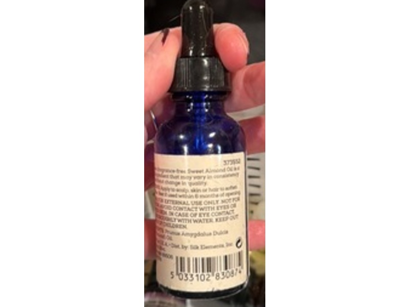 Silk Elements Pure Sweet Almond Oil, 1 fl oz/30 mL