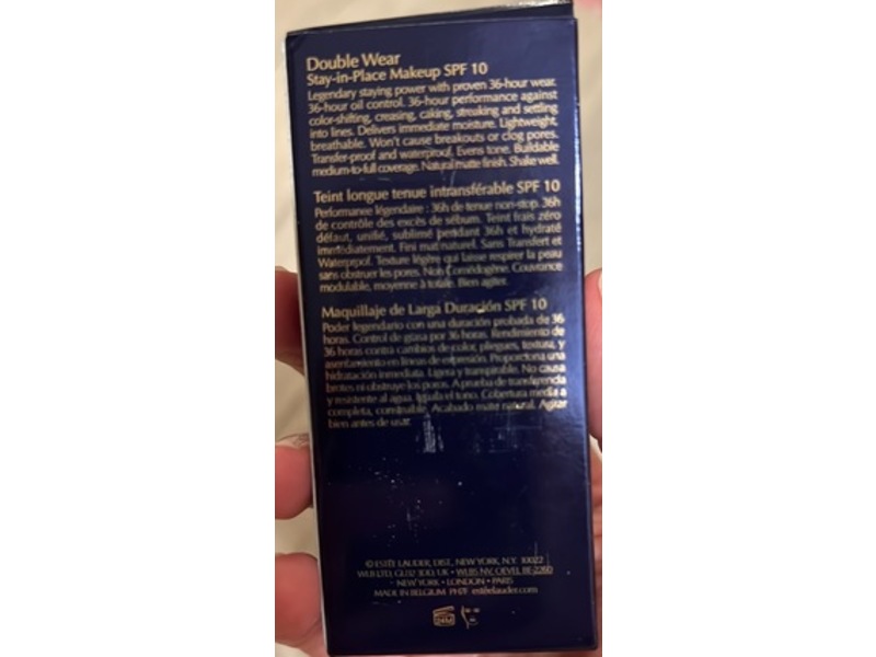 Estee Lauder Double Wear Stay-In-Place Makeup, SPF 10, Porcelain, 1 fl oz/30 mL