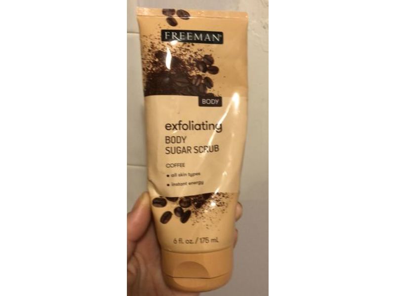Freeman Beauty Exfoliating Body Sugar Scrub, Coffee, 6 fl oz/175 ml