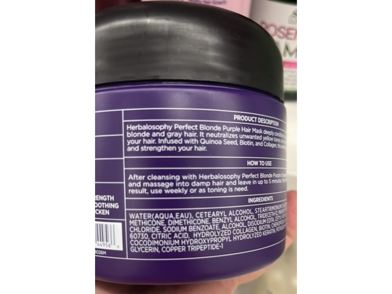 Karseell Perfect Blonde Hair Mask, Purple, 16.9 fl oz/500 mL