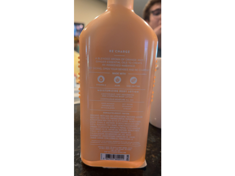 Bath & Body Works Moisturizing Body Lotion, Re Charge, 6.5 fl oz/192 mL