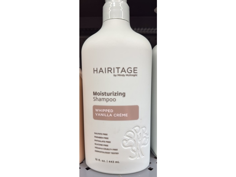 Hairitage By Mindy Mcknight Moisturizing Shampoo, Whipped Vanilla Cream, 15 fl oz/443 mL