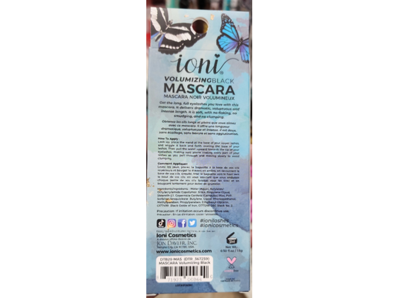 Ioni Volumizing Mascara, 0.50 fl oz/15 g
