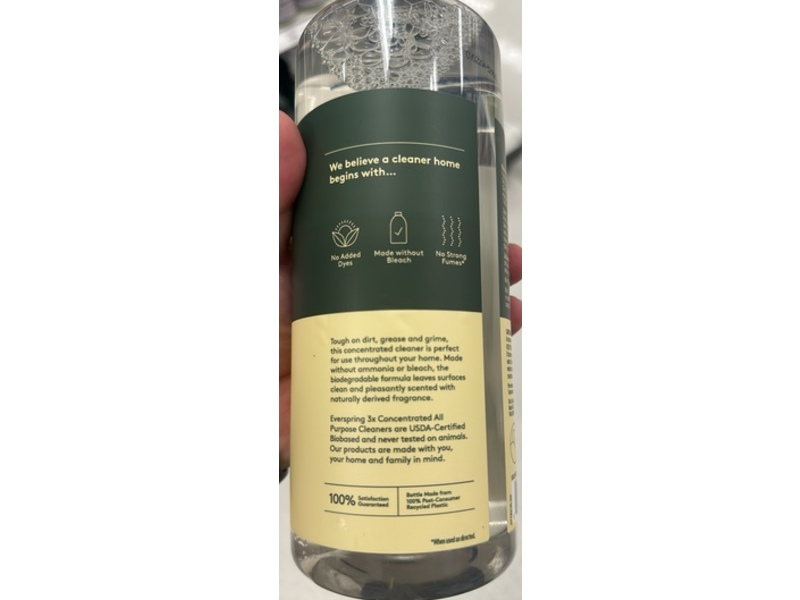 Ever Spring Concentrated All Purpose Cleaner, Lemon & Mint, 32 fl oz/946 mL