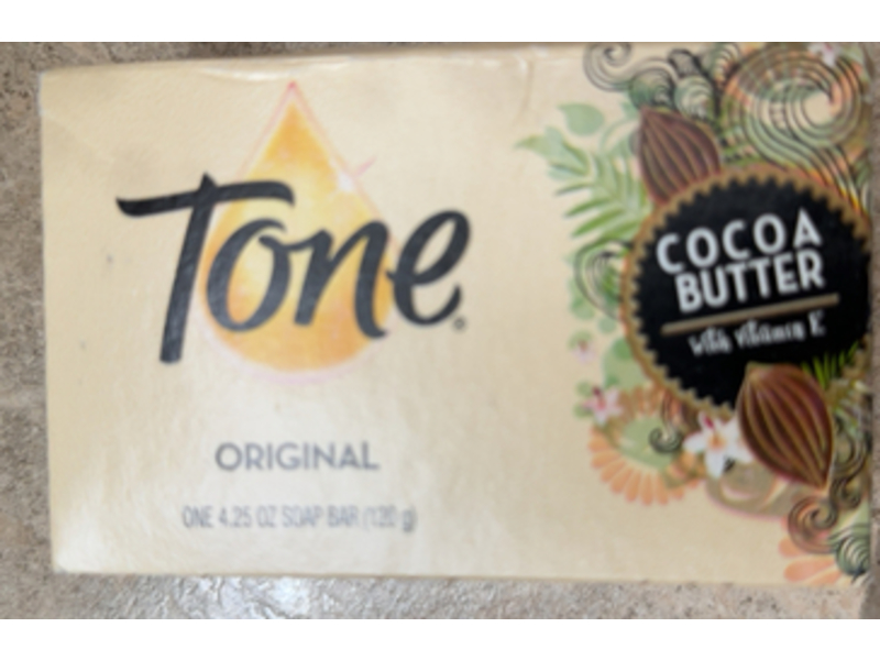Tone Bar Soap, Cocoa Butter, Vitamin E, 4.2 oz/120 g, Pack Of 2