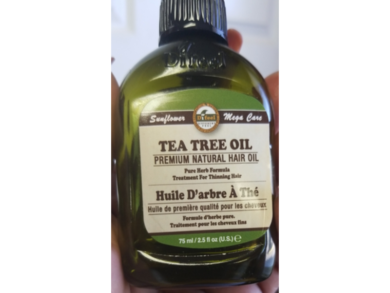 Difeel Premium Natural Hair Oil, Tea Tree, 2.5 fl oz/75 mL