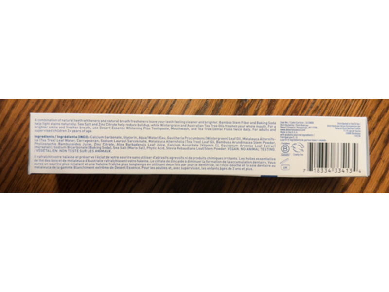 Desert Essence Huile Toothpaste, Cool Mint, 6.25 oz/176 g