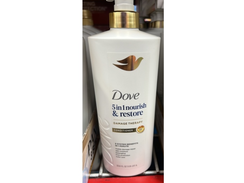 Dove 5 In 1 Nourish & Restore Damage Therapy Conditioner, 33.8 fl oz/1 L