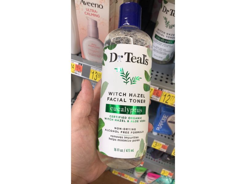 Dr Teal’s Witch Hazel Facial Toner, Eucalyptus, 16 fl oz/473 mL