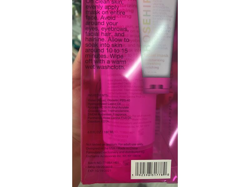 Essentials Oils Rosehip Facial Mask, 6 fl oz/180 mL