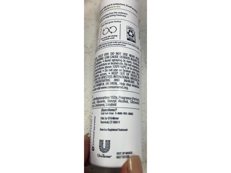 Dove Moisturizers Deodorant Spray, Pomegranate & Lemon Verbena, 4 oz/113 g