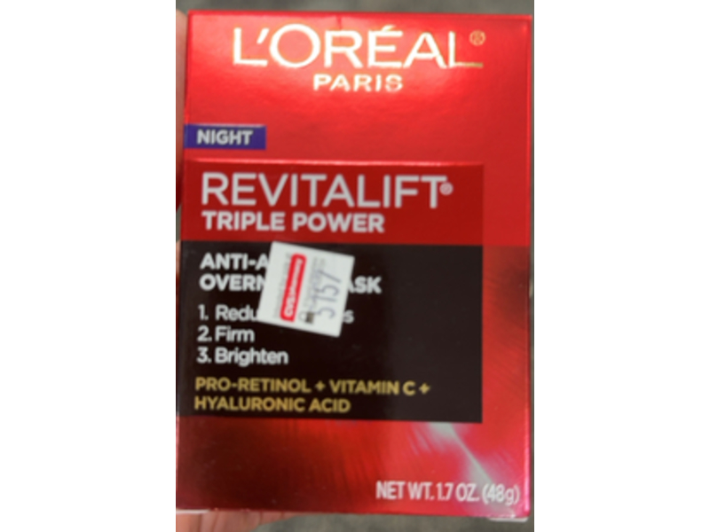 L'Oreal Paris Revitalift Triple Power Intensive Night Mask, 1.7 oz/48 g
