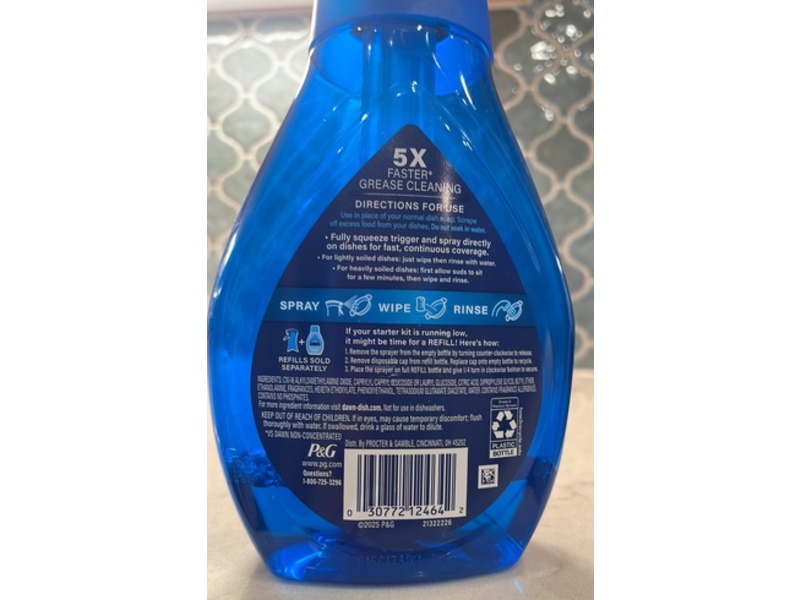 Dawn Platinum Plus Powerwash Dish Spray, Gain, 16 fl oz/473 mL