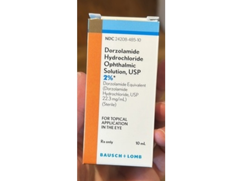 Dorzolamide Hydrochloride Ophthalmic Solution 2%, 10 mL, Bausch & Lomb (Rx)