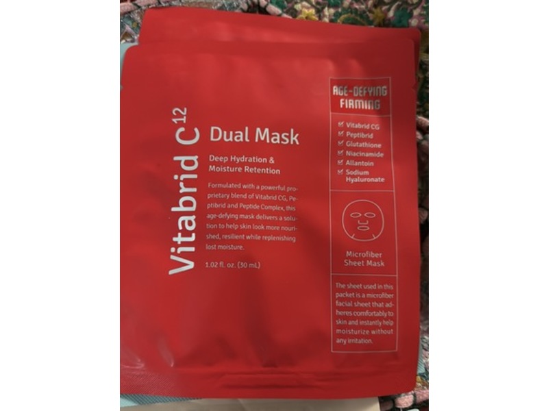 Vitabrid C12 Dual Mask, Age-Defying Firming, 1.02 fl oz/30 mL, 5 Count